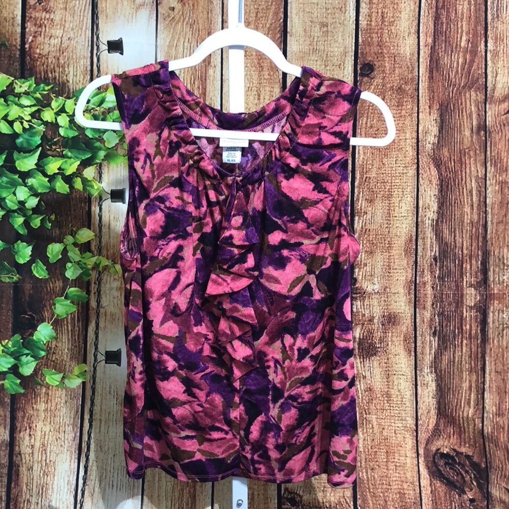 Sleeveless Pink and Purple Top